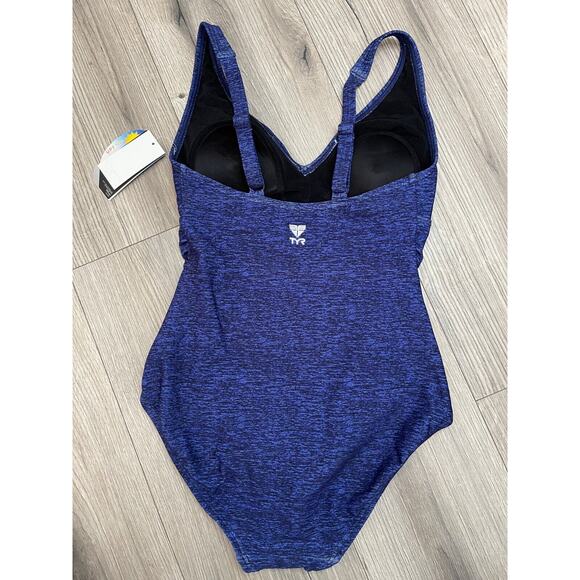 TYR Women Mantra V-Neck ControlFit One Piece Swim Suit - Blue - Size 6 - $80 - Picture 3 of 8